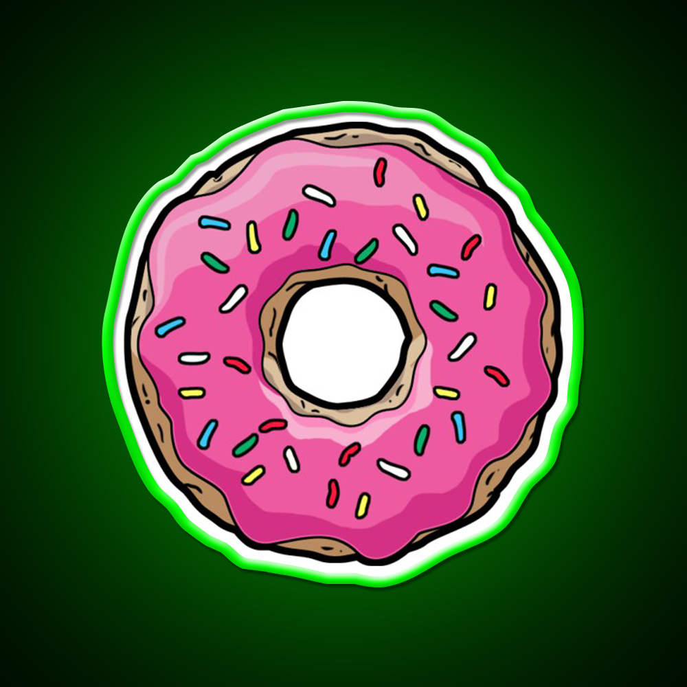 Donut Snack Food Led Neon Sign Rgb Color