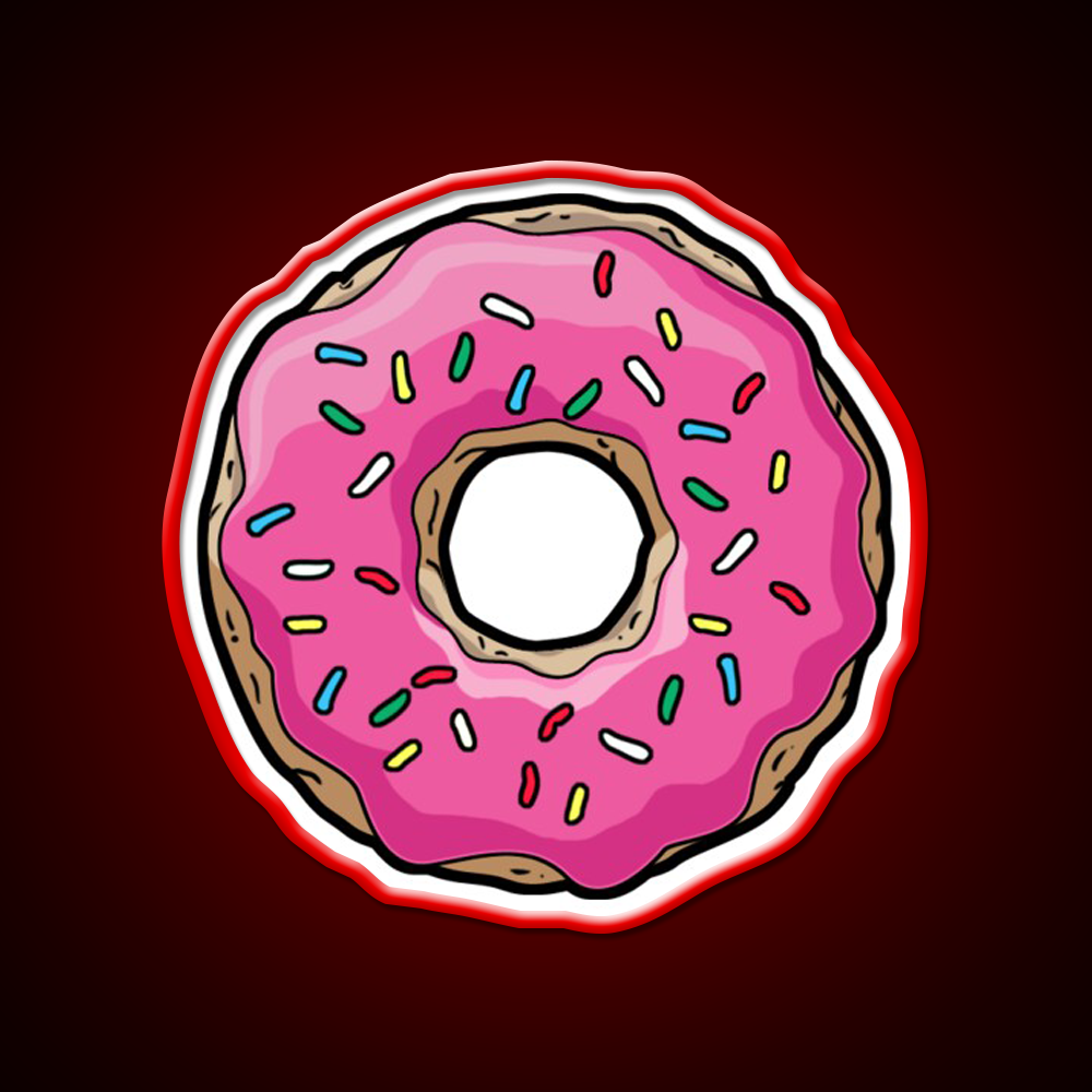 Donut Snack Food Led Neon Sign Rgb Color