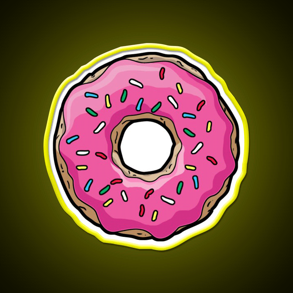 Donut Snack Food Led Neon Sign Rgb Color