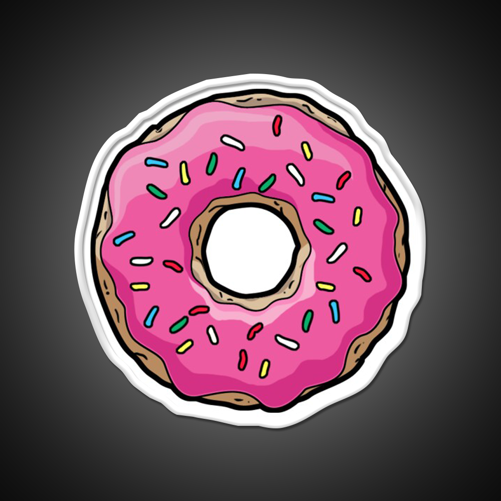 Donut Snack Food Led Neon Sign Rgb Color