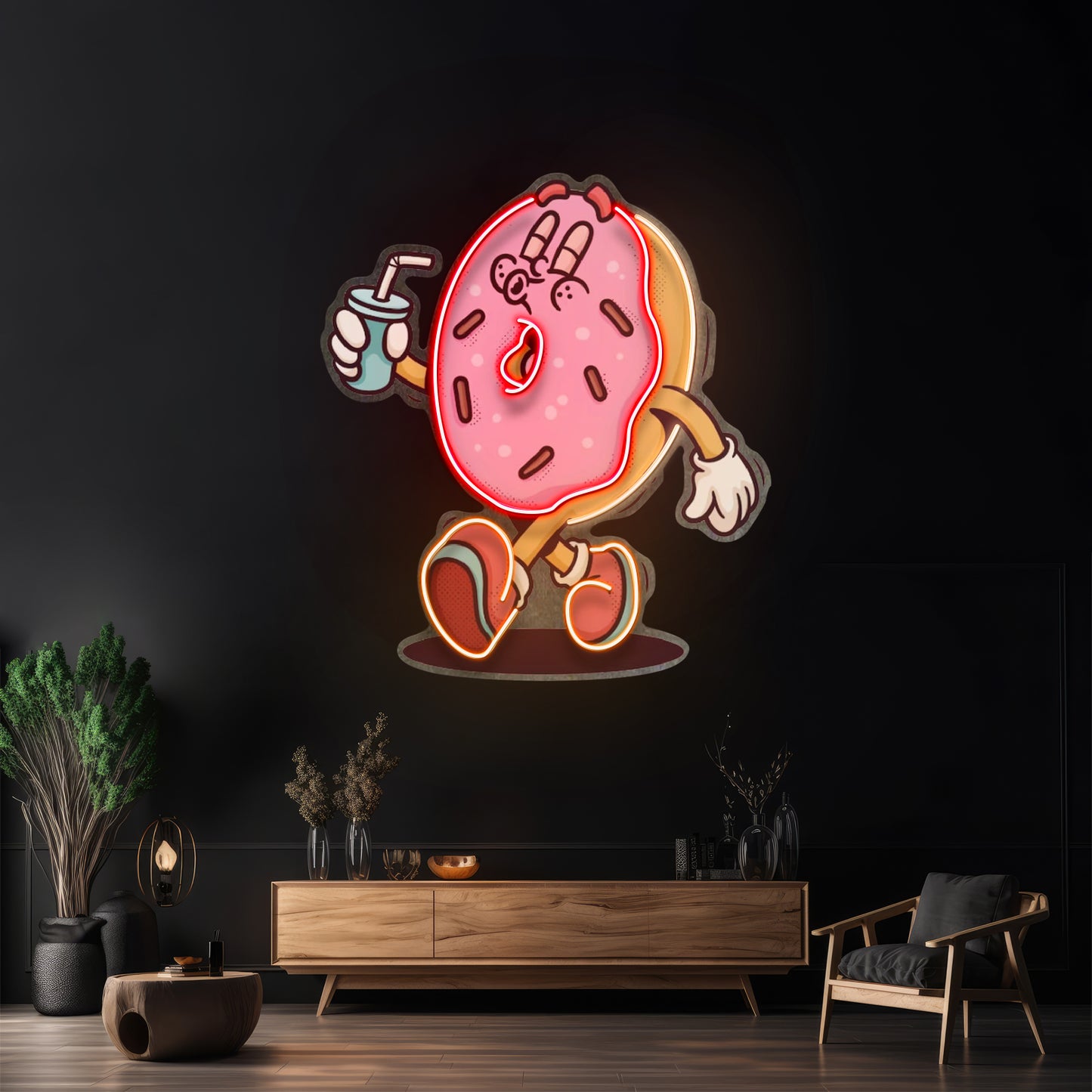 Donut Trendy Retro Led Neon Sign Light Custom Led Signs