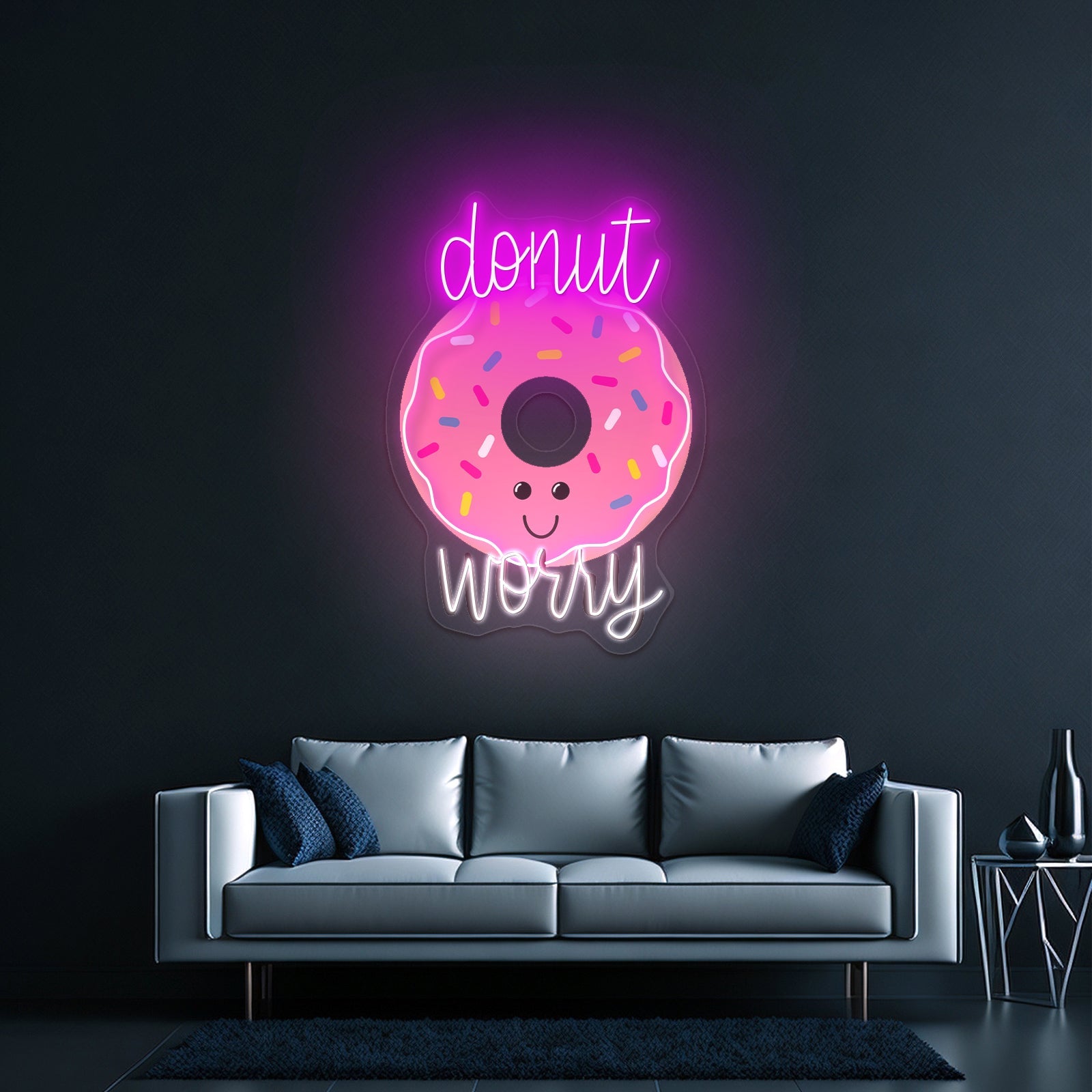 Donut Worry Donut Neon Signs For Restaurant - Shineneon