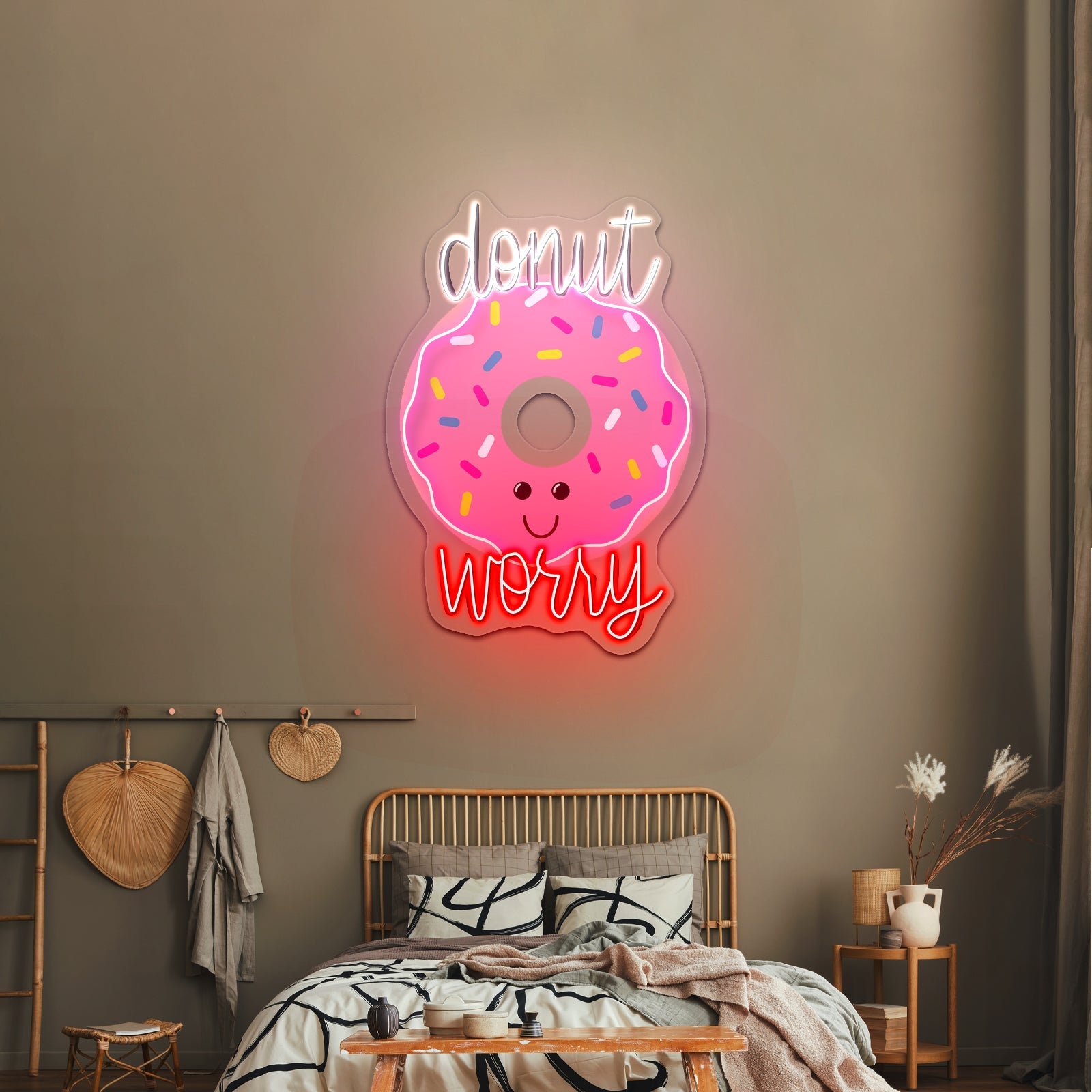 Donut Worry Donut Neon Signs For Restaurant - Shineneon