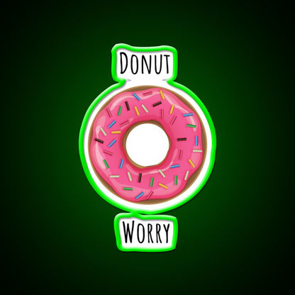 Donut Worry Fast Food Led Neon Sign For Burger Place Rgb Color