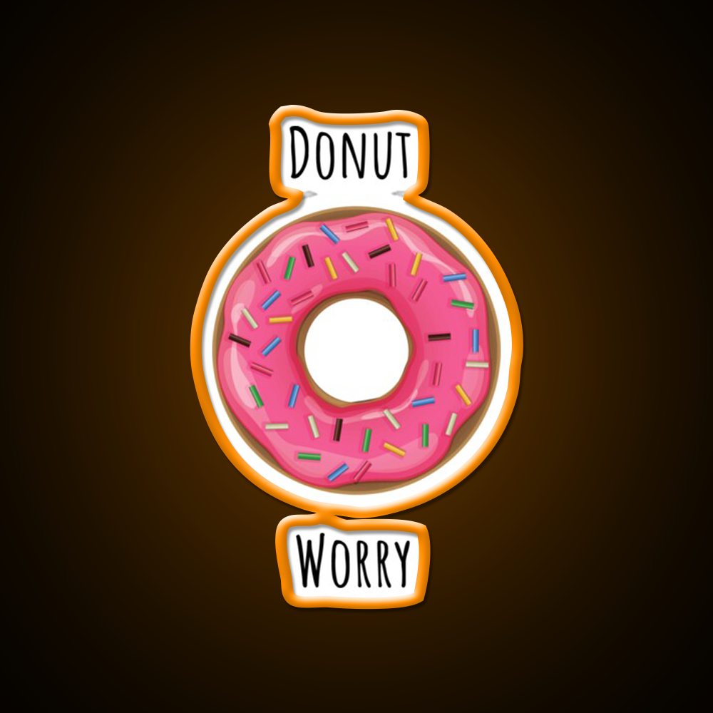 Donut Worry Fast Food Led Neon Sign For Burger Place Rgb Color