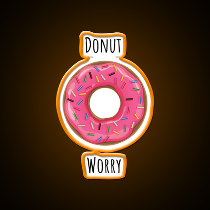 Donut Worry Fast Food Led Neon Sign For Burger Place Rgb Color