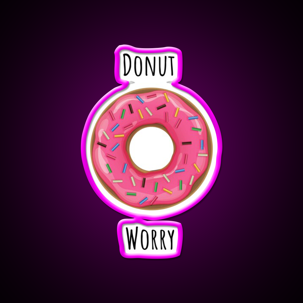 Donut Worry Fast Food Led Neon Sign For Burger Place Rgb Color