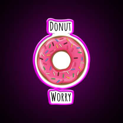 Donut Worry Fast Food Led Neon Sign For Burger Place Rgb Color