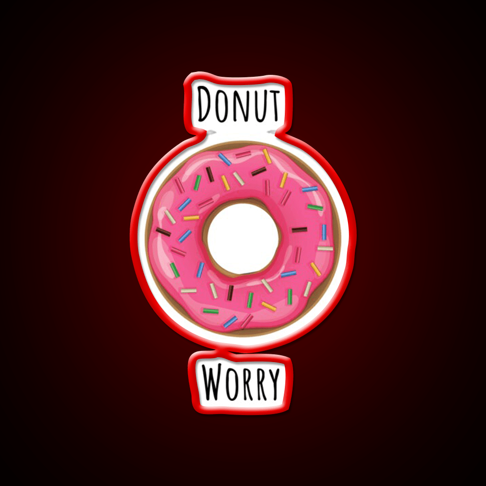 Donut Worry Fast Food Led Neon Sign For Burger Place Rgb Color - Shineneon
