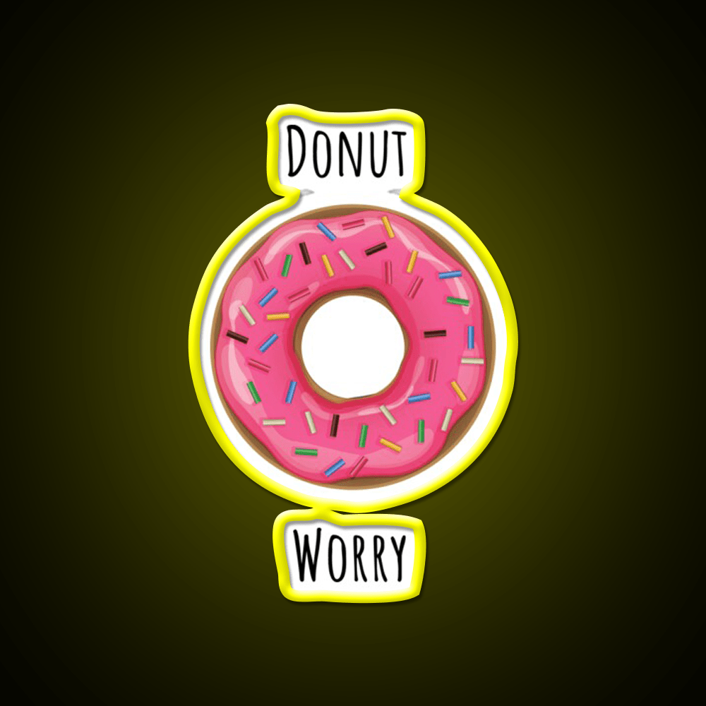 Donut Worry Fast Food Led Neon Sign For Burger Place Rgb Color - Shineneon
