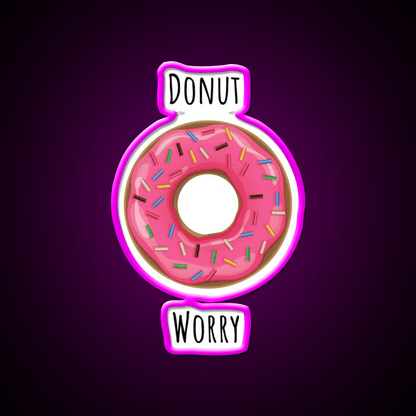 Donut Worry Fast Food Led Neon Sign For Burger Place Rgb Color - Shineneon