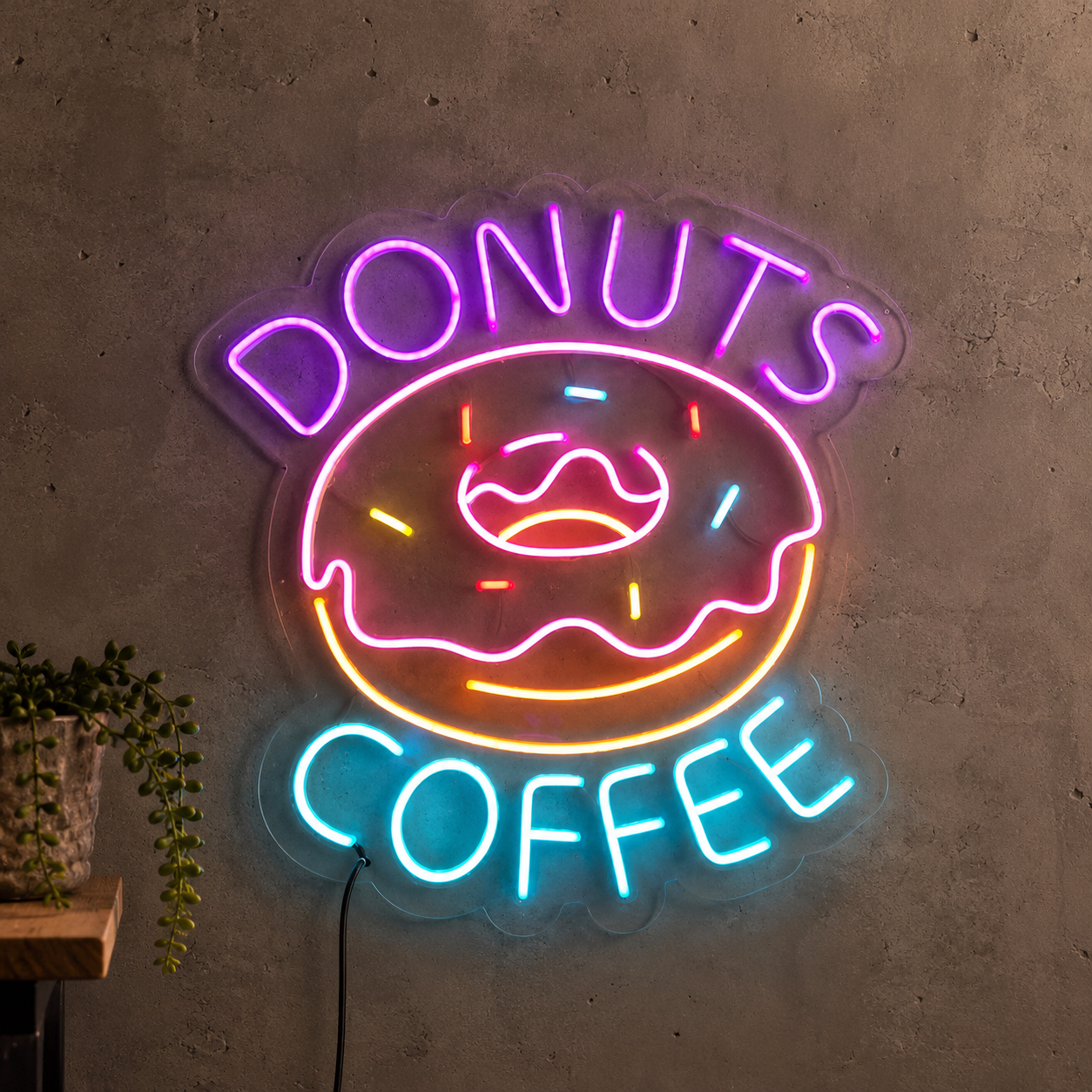 Donuts Coffee LED Neon Sign - 01 Original Product Image