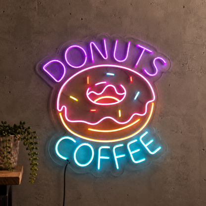 Donuts Coffee LED Neon Sign - 01 Original Product Image