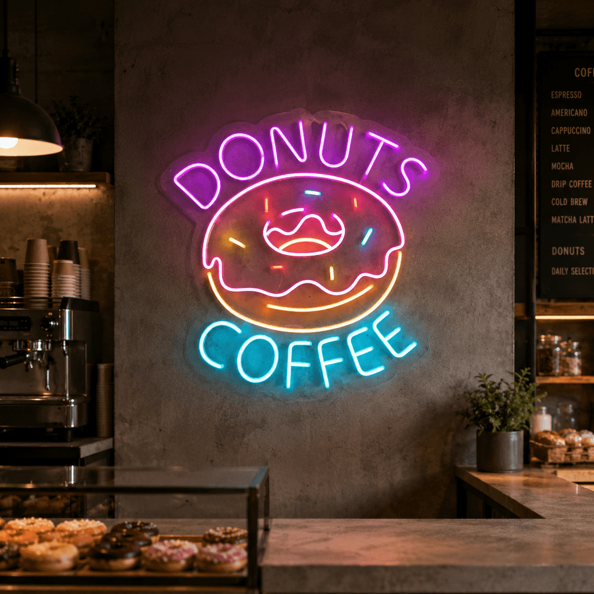 Donuts Coffee LED Neon Sign - Shineneon
