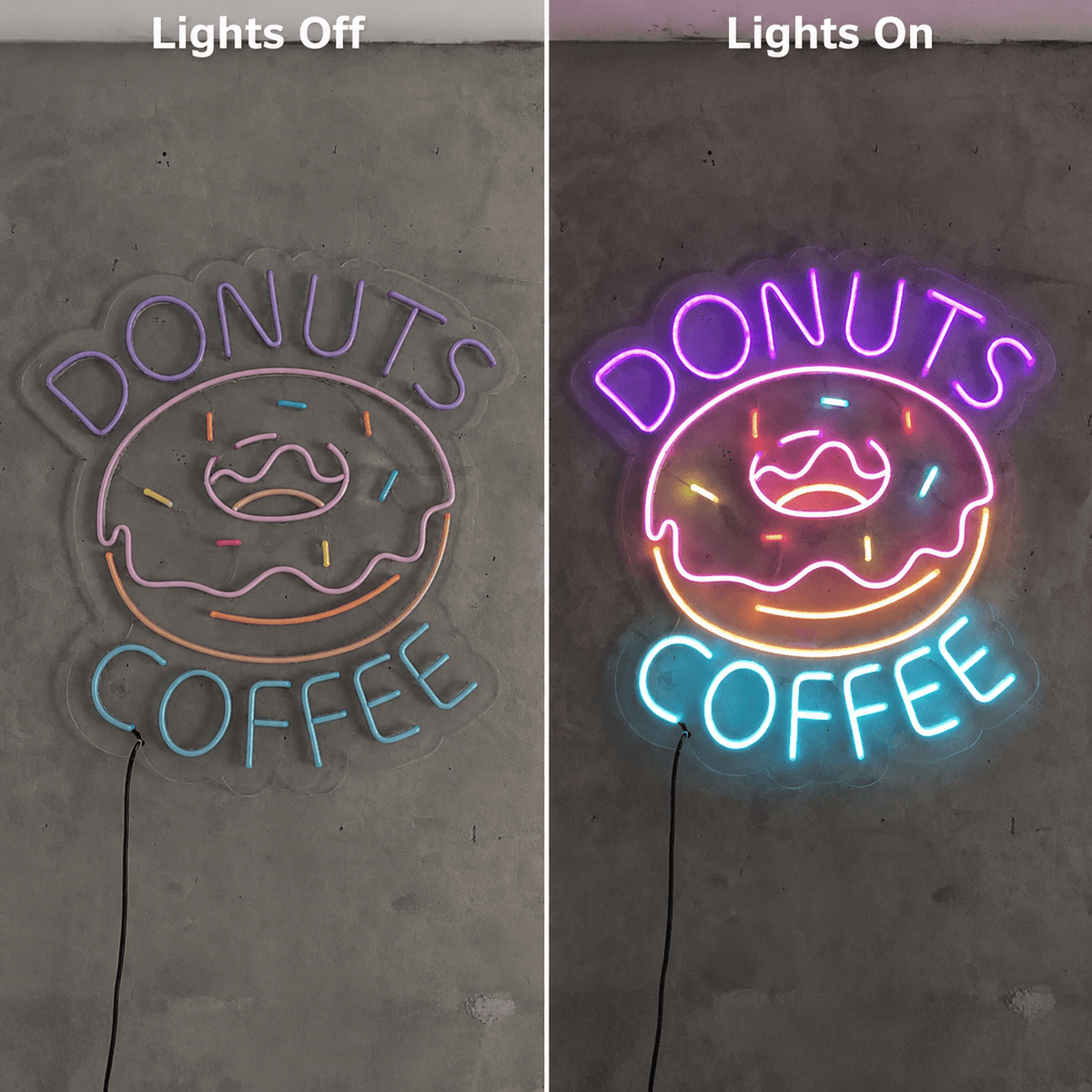 Donuts Coffee LED Neon Sign - Shineneon