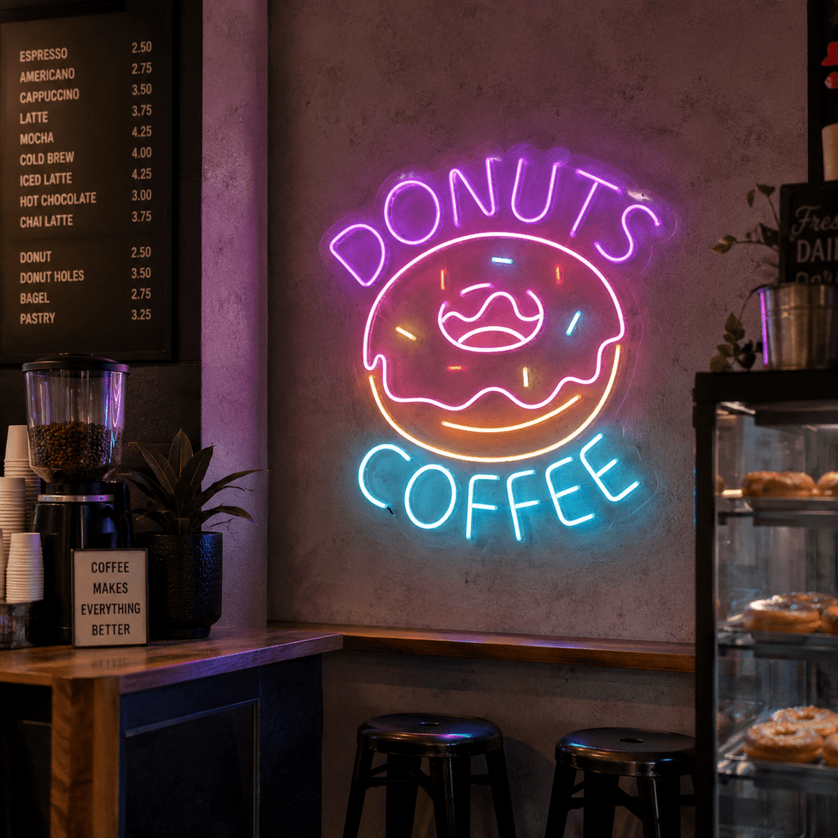 Donuts Coffee LED Neon Sign - Shineneon