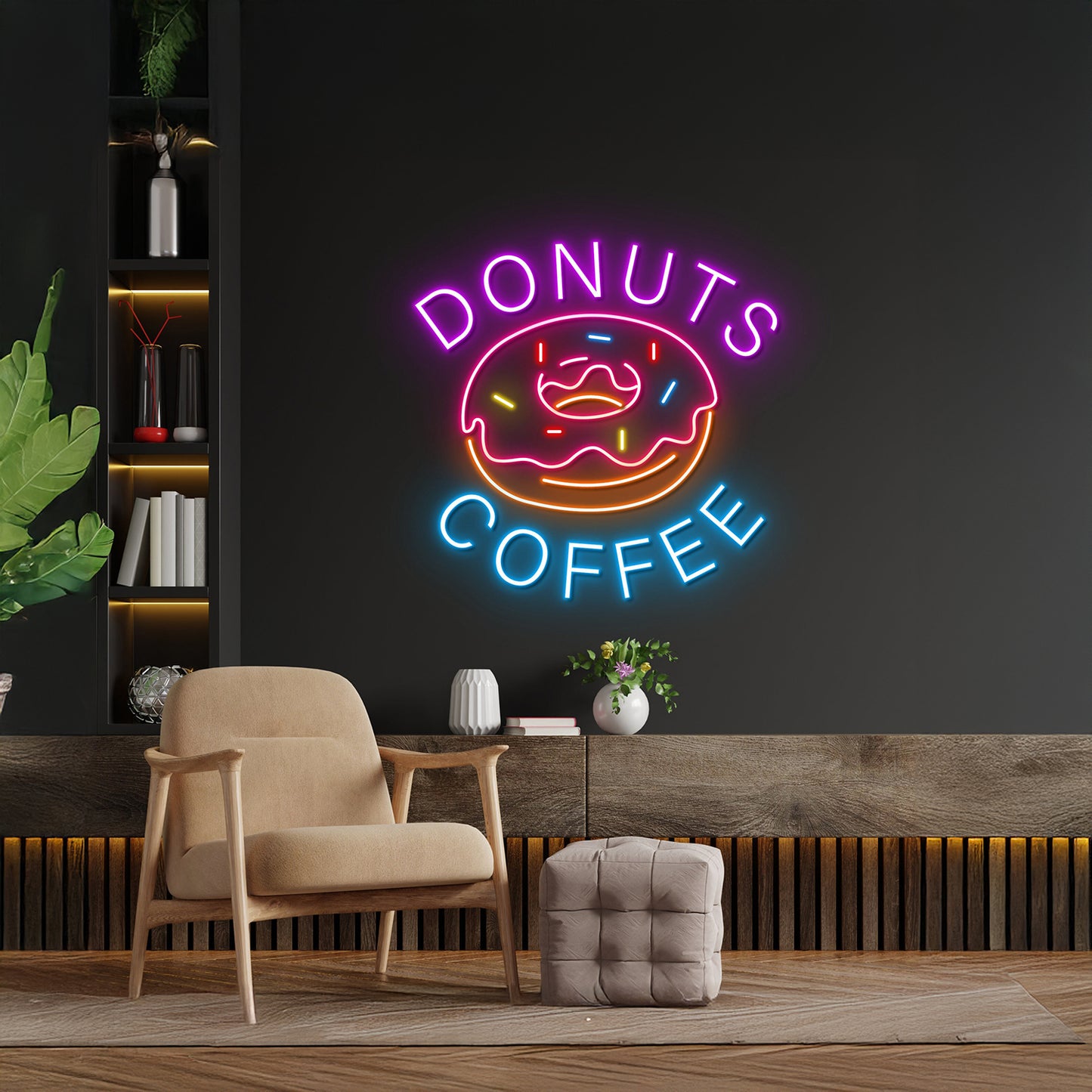 Donuts Coffee Led Sign