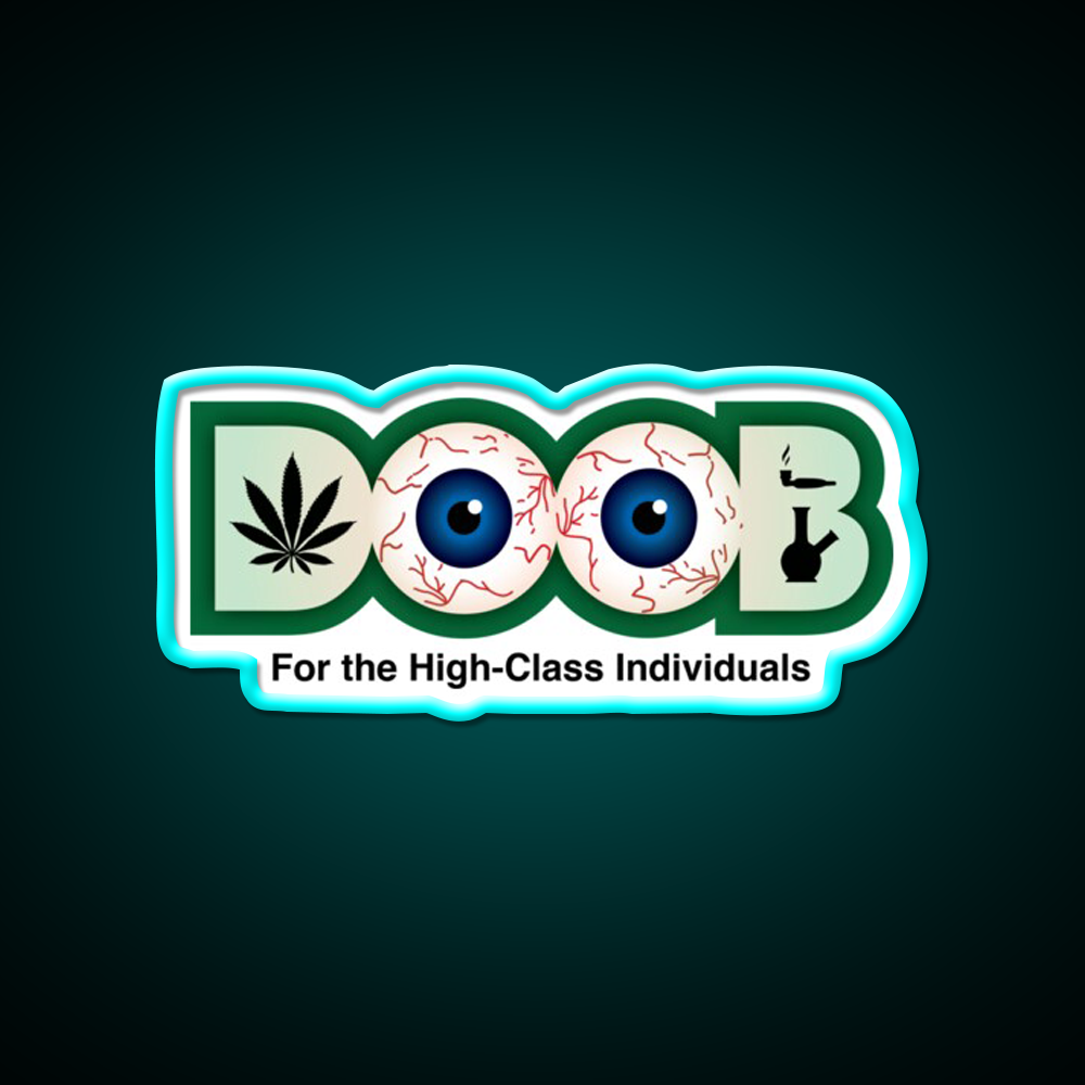 Doob Original Hemp Inspired Green Leaf Led Neon Sign Rgb Color