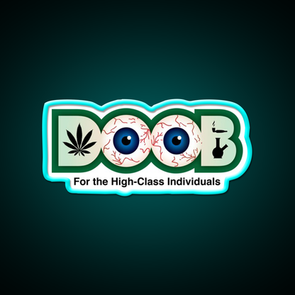 Doob Original Hemp Inspired Green Leaf Led Neon Sign Rgb Color