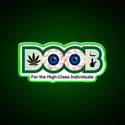 Doob Original Hemp Inspired Green Leaf Led Neon Sign Rgb Color