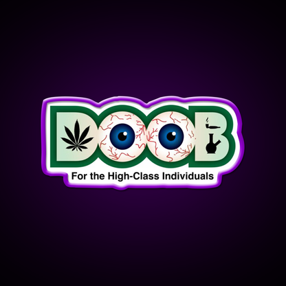 Doob Original Hemp Inspired Green Leaf Led Neon Sign Rgb Color