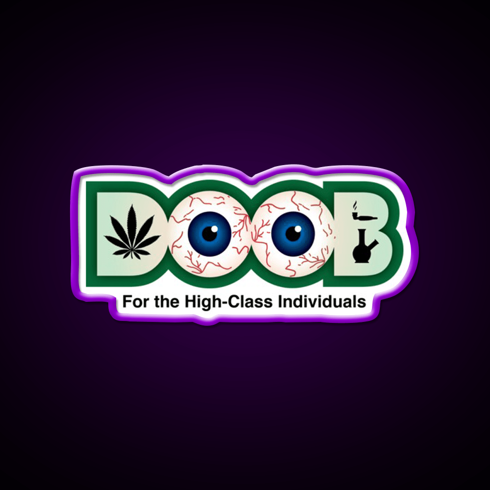 Doob Original Hemp Inspired Green Leaf Led Neon Sign Rgb Color - Shineneon