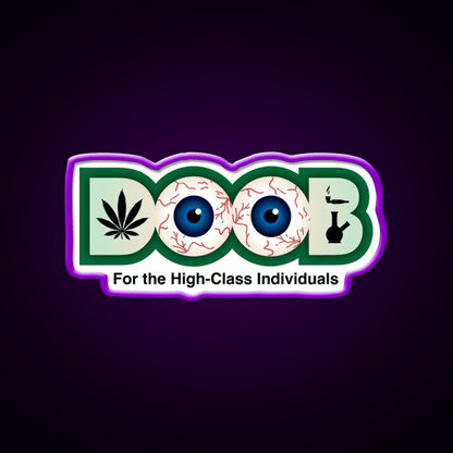 Doob Original Hemp Inspired Green Leaf Led Neon Sign Rgb Color - Shineneon