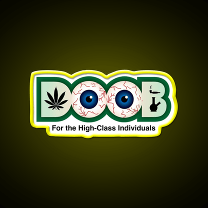Doob Original Hemp Inspired Green Leaf Led Neon Sign Rgb Color - Shineneon