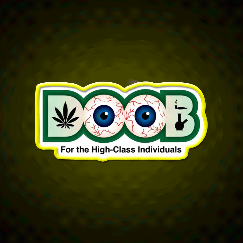 Doob Original Hemp Inspired Green Leaf Led Neon Sign Rgb Color