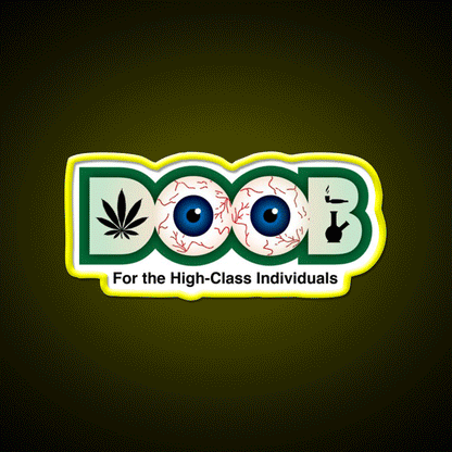 Doob Original Hemp Inspired Green Leaf Led Neon Sign Rgb Color