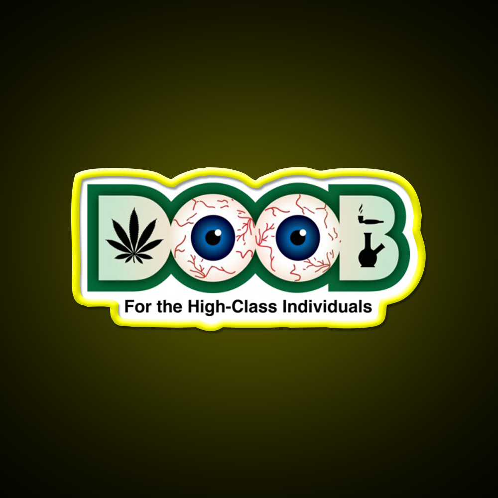 Doob Original Hemp Inspired Green Leaf Led Neon Sign Rgb Color