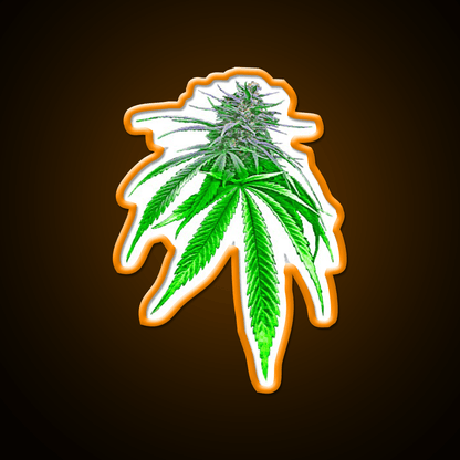 Dope Bud Hemp Inspired Green Leaf Led Neon Sign Rgb Color - Shineneon