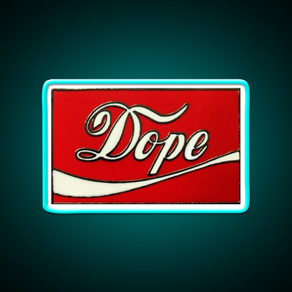 Dope Coke Logo Hemp Inspired Green Leaf Led Neon Sign Rgb Color