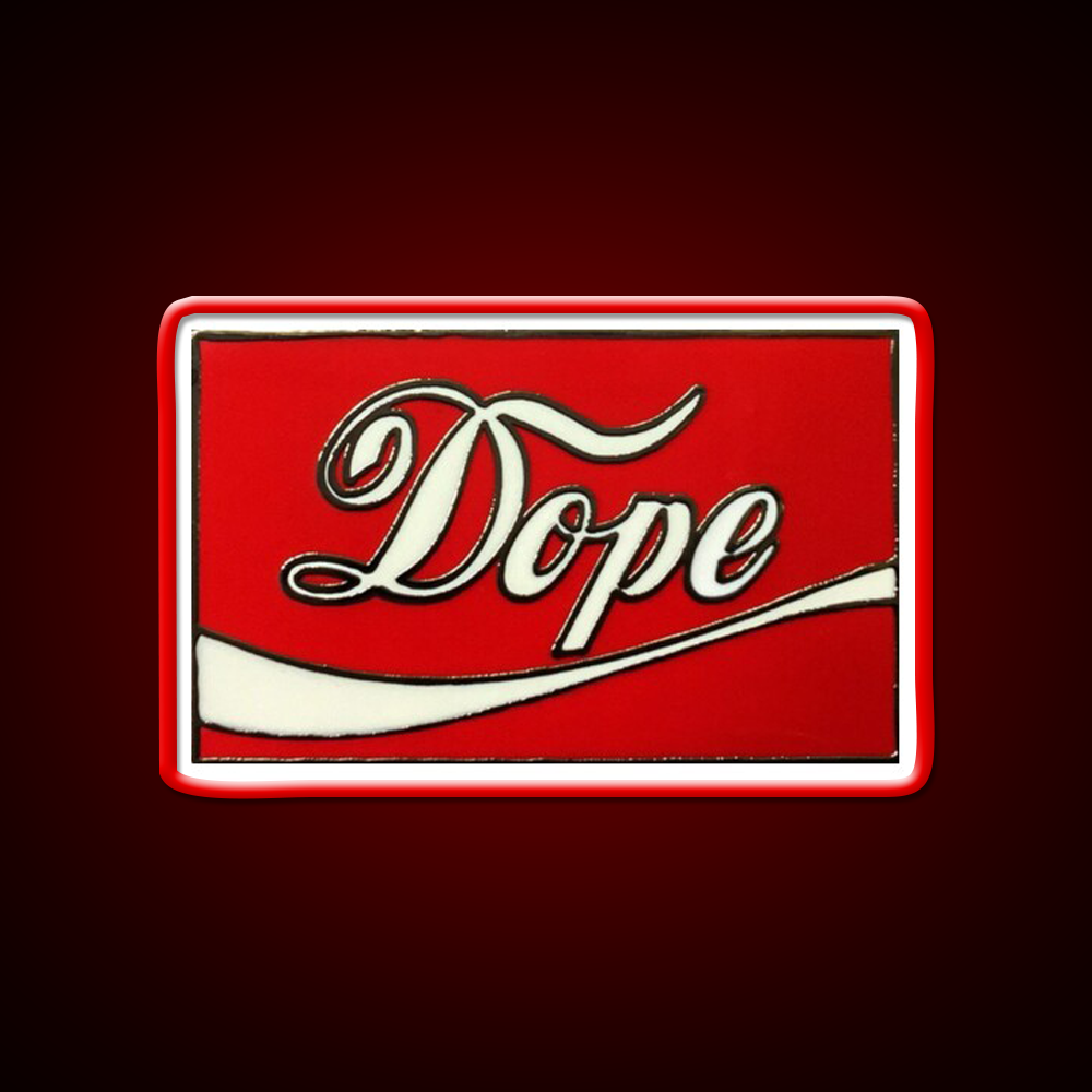 Dope Coke Logo Hemp Inspired Green Leaf Led Neon Sign Rgb Color