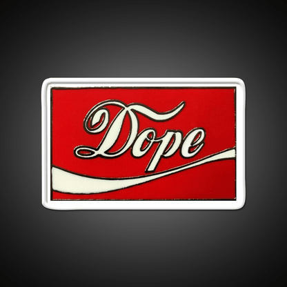 Dope Coke Logo Hemp Inspired Green Leaf Led Neon Sign Rgb Color - Shineneon