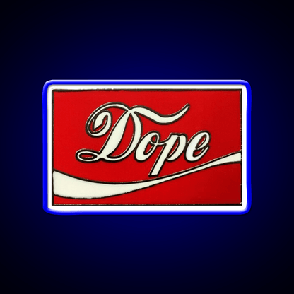 Dope Coke Logo Hemp Inspired Green Leaf Led Neon Sign Rgb Color - Shineneon
