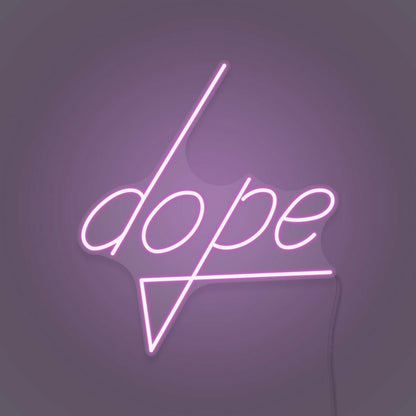 Dope Lettering Neon Cool And Trendy Vibes - Shineneon