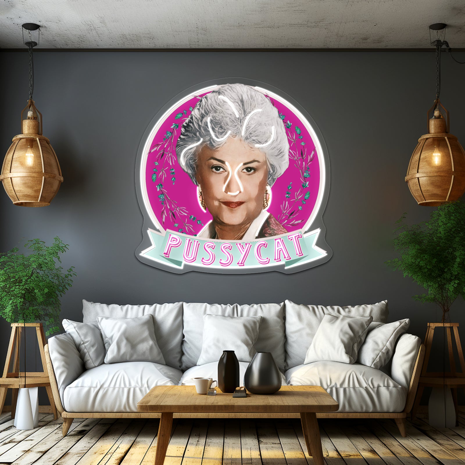Dorothy Zbornak Pussycat Artwork Custom Neon Led Sign | Shineneon