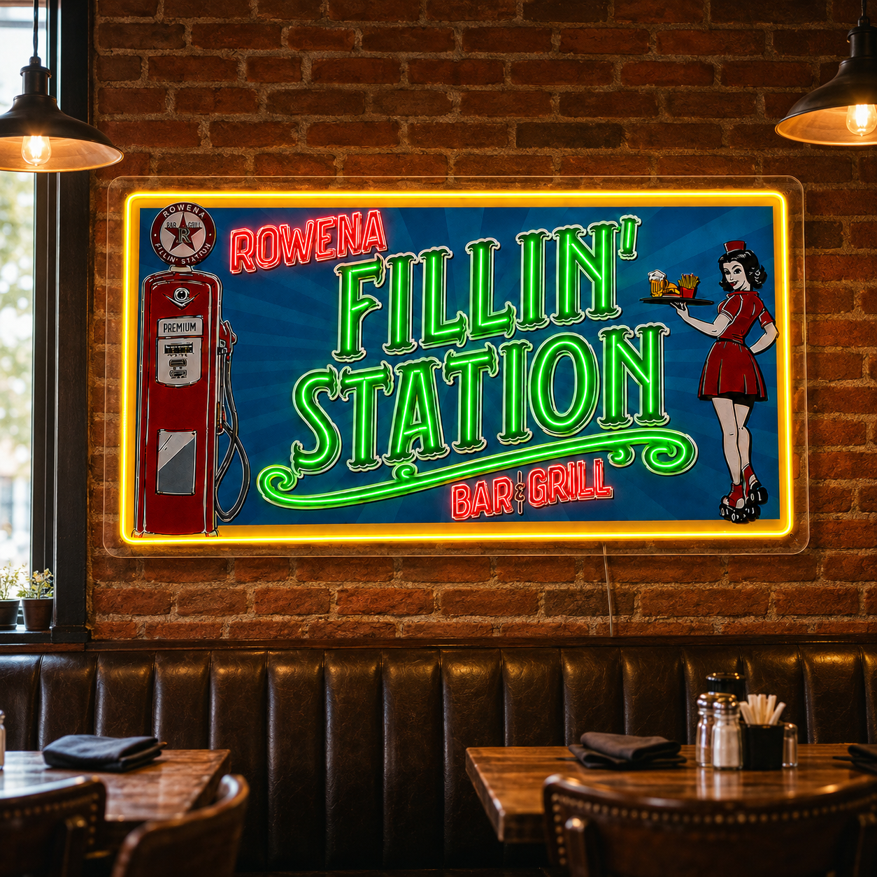 FILLIN STATION BAR GRILL Custom LED Neon Sign