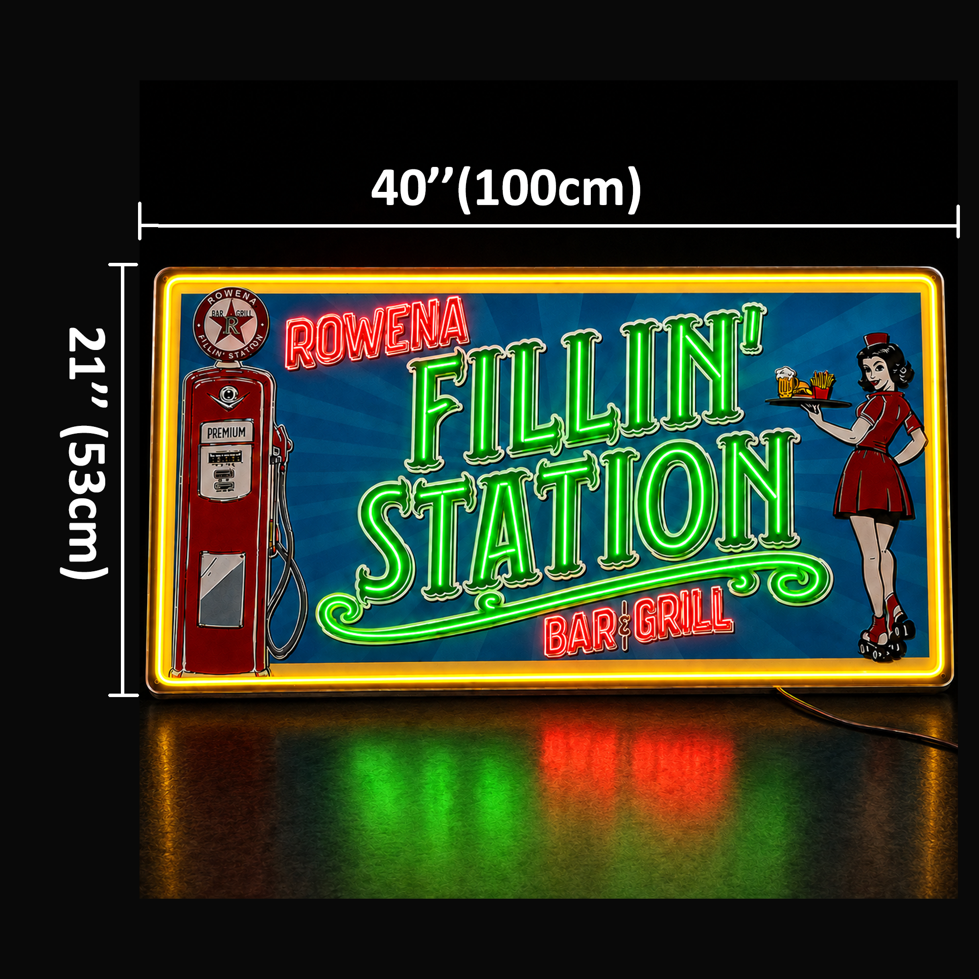 FILLIN STATION BAR GRILL Custom LED Neon Sign