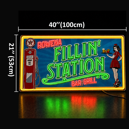 FILLIN STATION BAR GRILL Custom LED Neon Sign