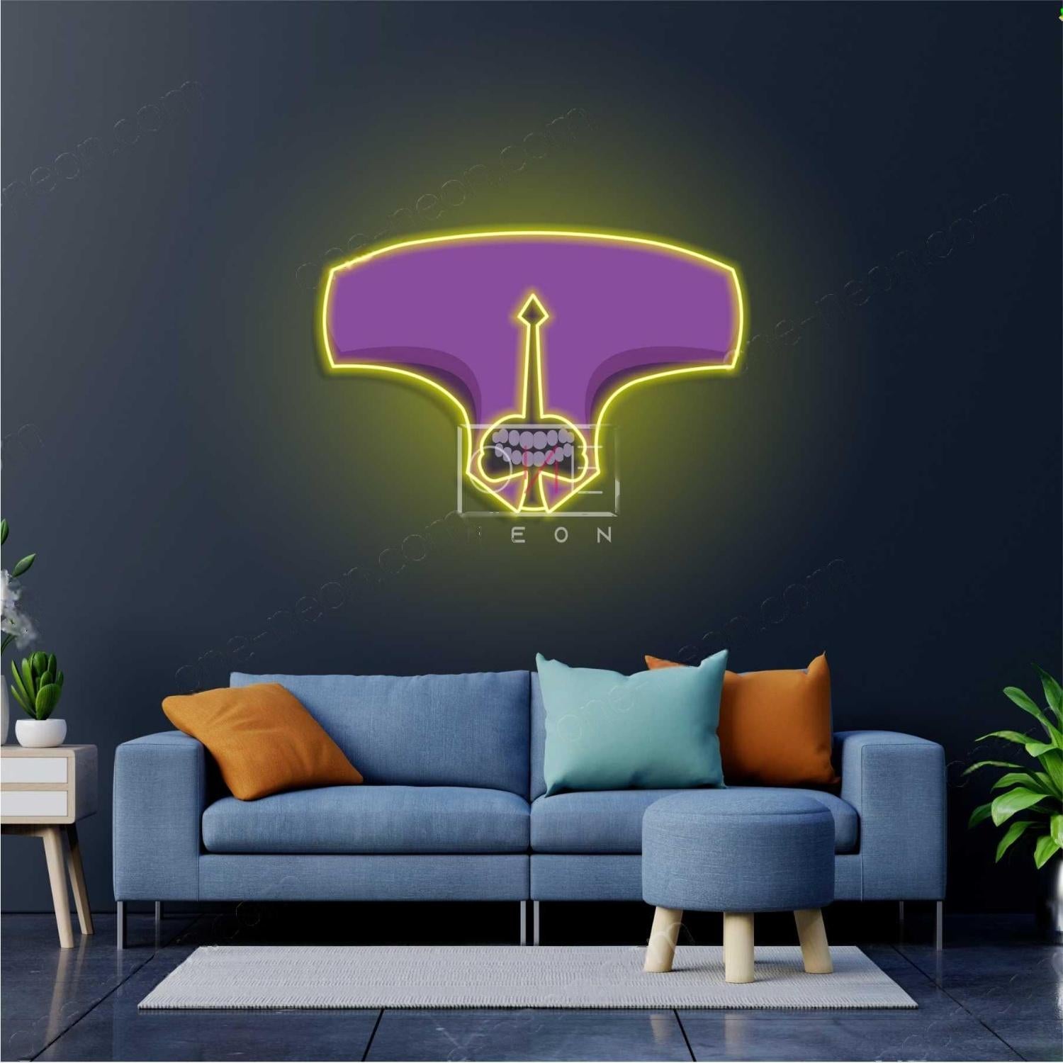 Dota 2 Faceless Void Cyber Teal-Purple Led Neon Sign For Gaming Room Decor | Shineneon