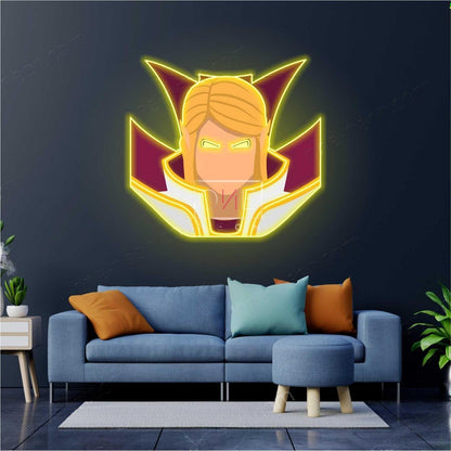 Dota 2 Invoker Cartoon Led Neon Sign Yellow Red White Gaming Room Decor | Shineneon