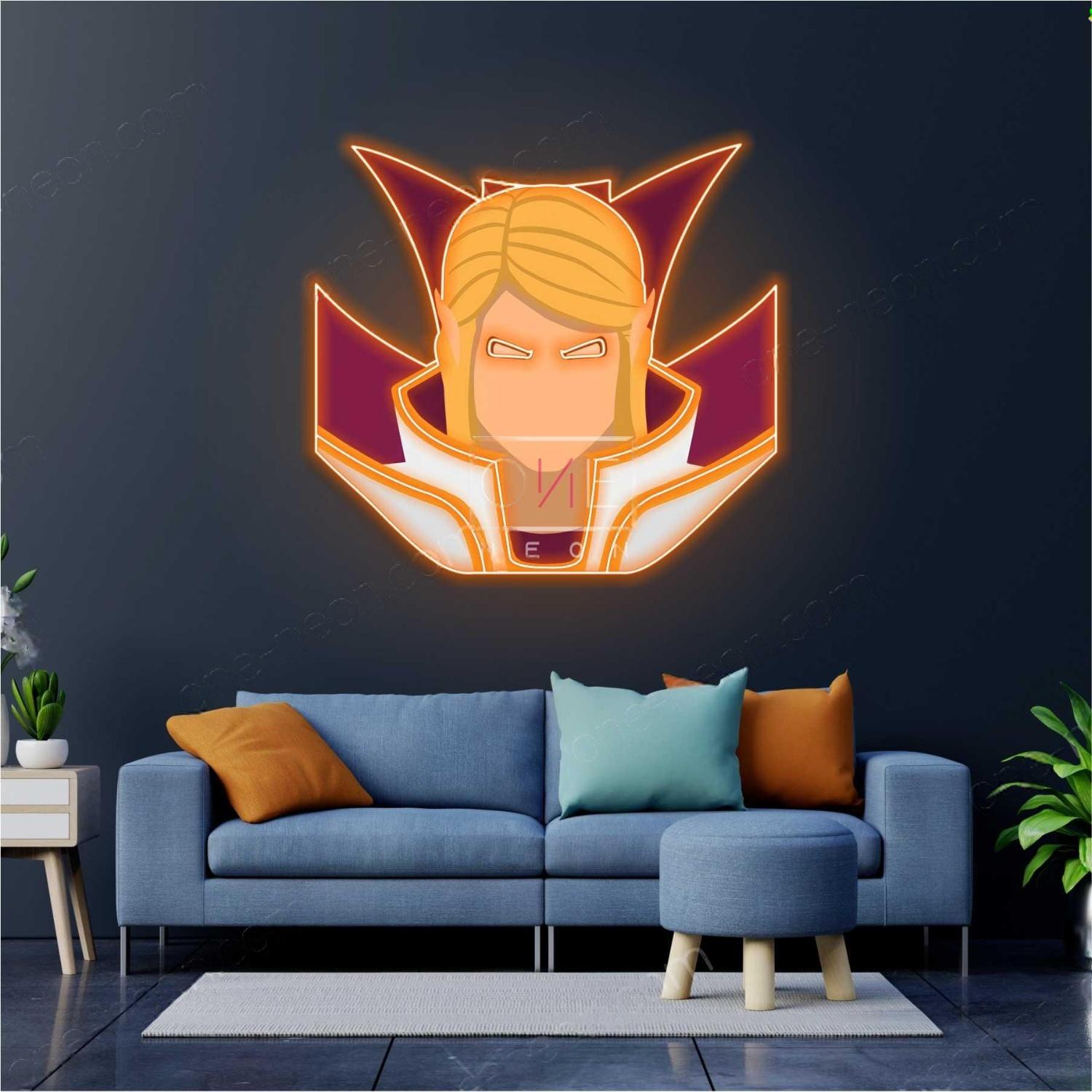 Dota 2 Invoker Cartoon Led Neon Sign Yellow Red White Gaming Room Decor | Shineneon