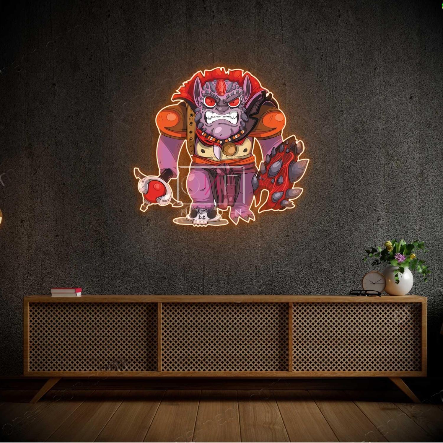 Dota 2 Lion2 Multi-Color Fantasy Monster Led Neon Sign For Gaming Room Decor | Shineneon