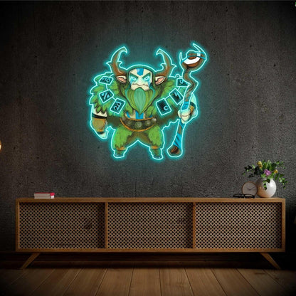 Dota 2 Natures Prophet Teal Fantasy Led Neon Sign For Gaming Room Decor | Shineneon