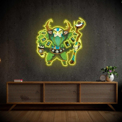 Dota 2 Natures Prophet Teal Fantasy Led Neon Sign For Gaming Room Decor | Shineneon
