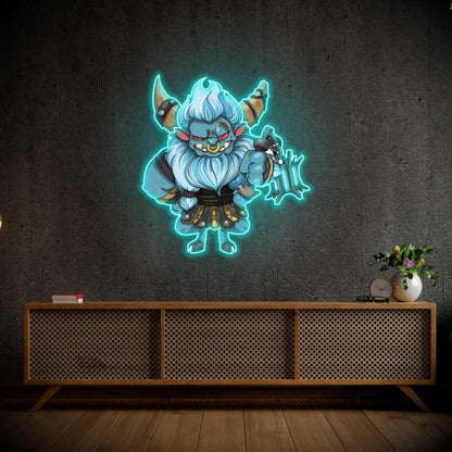 Dota 2 Spirit Breaker Blue-Green Mythic Game Led Neon Sign For Gaming Room Decor | Shineneon