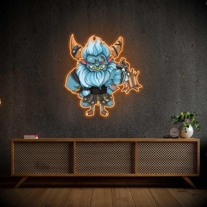 Dota 2 Spirit Breaker Blue-Green Mythic Game Led Neon Sign For Gaming Room Decor | Shineneon