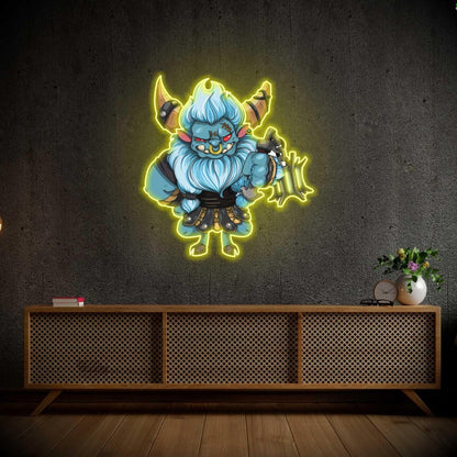 Dota 2 Spirit Breaker Blue-Green Mythic Game Led Neon Sign For Gaming Room Decor | Shineneon